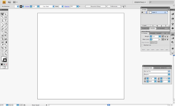 创建一个新的Illustrator文档”width=